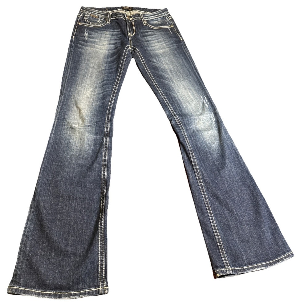 EXPRESS‎ ReRock Bootcut Jeans Women's Size 4L Dark Wash Stretch Denim
